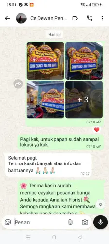 Testimonial Papan Bunga Pernikahan bungurmekar
