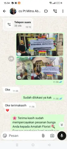 Testimonial Papan Bunga bungurmekar