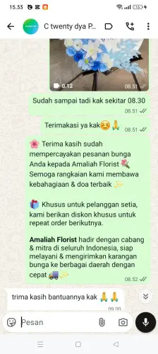 Testimonial Standing Flower bungurmekar